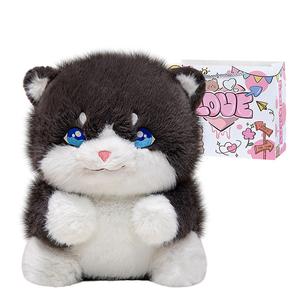 Плюшевая кукла Chubby Cat Dolls высота 33 см Julebaby, темно-серый