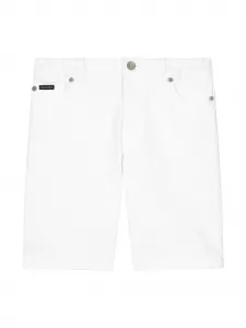 Джинсовые шорты с логотипом Dolce & Gabbana Kids, белый