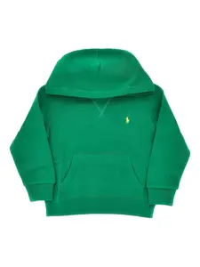 Худи с вышитым логотипом Polo Ralph Lauren Kids, зеленый