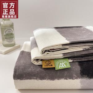 Yalu Простыня 160х230 см из 100% хлопка, утолщенный фланелевый материал, цвет Gray Large Checkered Pattern