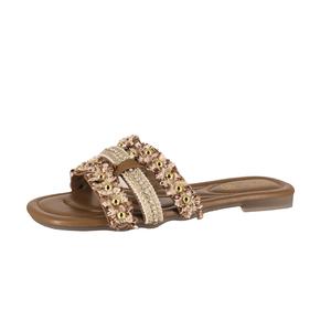 Puppytown Скользостойкие износостойкие антибактериальные шлепанцы женские - хаки, цвет Khaki