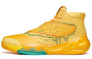 Баскетбольные кроссовки KT6 мужские с высоким берцем, лимонно-желтый/гусино-желтый/попугайно-зеленый Anta