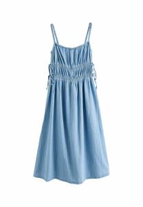 Джинсовое платье PETITE FIT - STRIPED STRAPPY MIDI Next, синий