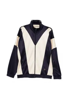 Толстовка на молнии с нашивкой-логотипом VALENTINO GARAVANI, синий