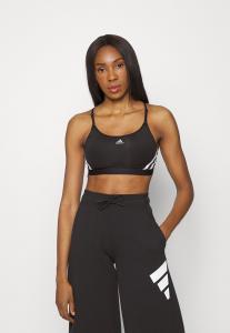 Спортивный бюстгальтер с легкой поддержкой Adidas, черно-белый