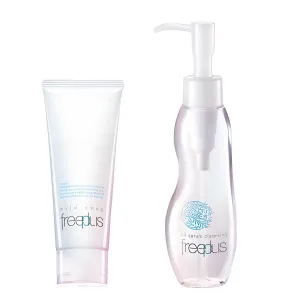 Очищающий крем с аминокислотами FULIFANGSI для бережного очищения кожи Увлажняющий, регулирующий выработку кожного сала очищающий комплекс Freeplus, hydrating cleansing cream 100g+hydrating cleansing oil 250ml (new packaging)