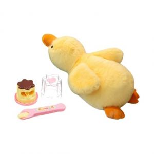 Плюшевая игрушка Fried Feather Little Yellow Duck высотой 28 см LOGISTAR, Fluffy Duck Feeding Pudding