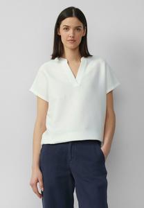 Базовая футболка WEICHES MIT STRUKTUR s.Oliver, кремовый