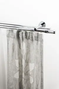 Карниз для штор GARESA "EASY", 2 направляющие, желаемая длина 67х180 см, Ø 20 мм, цвет chromfarben