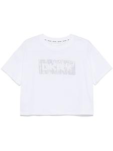 Укороченная футболка DKNY, белый