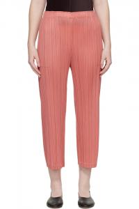 Pleats Please Issey Miyake Розовые брюки, цвета месяца, октябрь