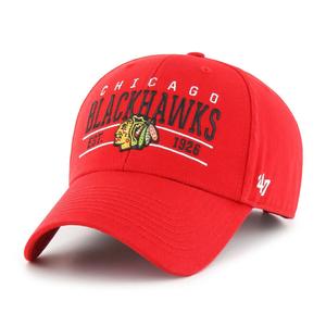 Мужская красная регулируемая кепка Chicago Blackhawks Centerline MVP '47