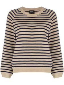 A.P.C. джемпер Lilas в полоску, нейтральный цвет
