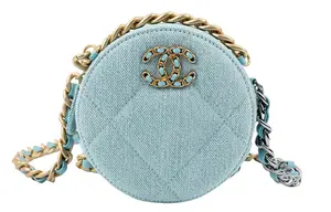 CHANEL Сумка 19Bag Denim, ручная, плечевая, кросс-боди женская Blue