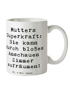 Волшебная кружка для матери с надписью на белом фоне Mr. & Mrs. Panda