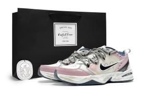 Nike Кроссовки Air Monarch 4 Luxury Streetwear Outdoor Low Top Chunky унисекс розово-белого цвета