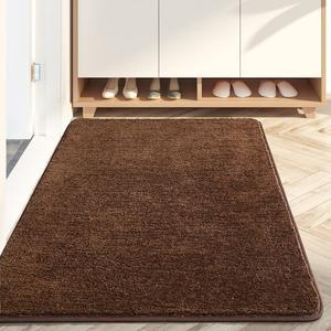 Dajiang Ковер 60х90 см для прихожей, коричневый, устойчивый к скольжению и грязи, Weilmingdun