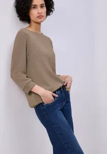 Рубашка в стиле униформа, топ с длинными рукавами Street One, Braun