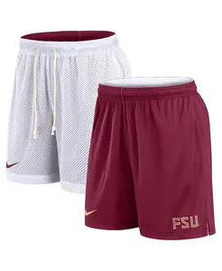 Мужские бело-гранатовые реверсивные шорты для тренировок Florida State Seminoles Primetime Nike