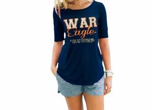 Футболка с коротким рукавом Auburn University в синем цвете Gameday Couture