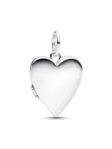 Подвеска-сердечко с возможностью гравировки и открывания Pandora, серебро 925 пробы