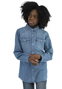 Детская джинсовая рубашка Levi's "BARSTOW WESTERN SHIRT", для МАЛЬЧИКОВ Levi'S Kids, синий