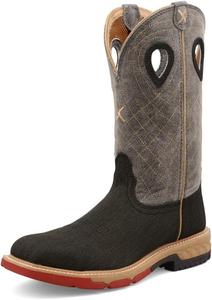 Мужские западные ботинки TWISTED X с 30 см алюминиевой носочной частью и технологией CellStretch, серый/угольный