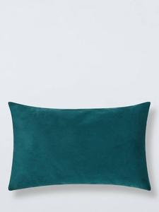 Прямоугольная бархатная подушка John Lewis John Lewis ANYDAY, Petrol