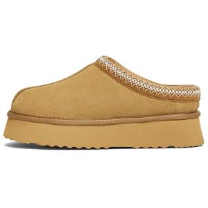 TATA Женские тапочки с закрытым носком на резиновой подошве, устойчивые к скольжению и истиранию, коричневые (с меховой подкладкой), цвет Brown (Fur-Lined)