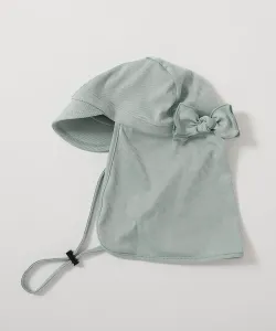 Детская плавательная шапочка с защитой от УФ-излучения и солнцезащитным козырьком (с ремешком под подбородком) - весна-лето 2025 Devirock, цвет 002-Green