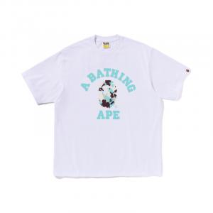 Футболка Bape Map Camo College Relaxed Fit A BATHING APE, белый