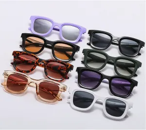 Мужские солнцезащитные очки в стиле ретро, ​​квадратные, модные, прозрачные, с защитой от УФ-излучения UV400; женские солнцезащитные очки в стиле панк Melrose, Tea