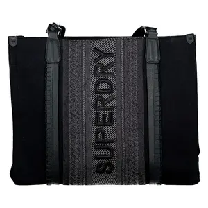 Сумка-тоут Superdry Leather Luxe, черный