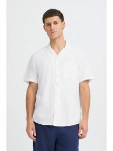 BLEND Льняная рубашка BHMLinas белого цвета