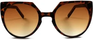 Женские солнцезащитные очки KISS в винтажном ретро-стиле, круглые, в форме кошачьих глаз, Tortoise