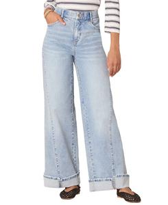 Женские джинсы Petite Solution Skyrise Wide Leg Democracy, Light Blue