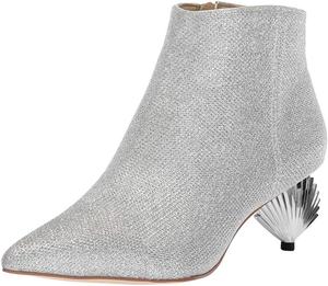 Женские ботильоны XYD с низким каблуком, заостренным носком и боковой молнией, модные вечерние ботинки