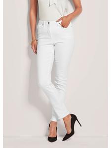MADELEINE Узкие джинсы с пятью карманами, кремового цвета