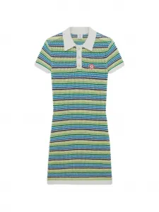 Мини-платье в полоску с воротником CASABLANCA, зеленый