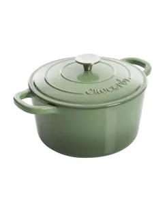 Чугунная печь ручной работы Crock Pot, зеленый