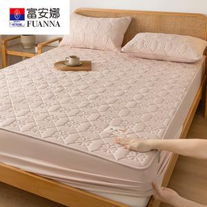 Fuanna Простыня на резинке с двумя наволочками 200х200 см, утепленная, клетка, цвет Tao Hua - Dou Sha Pink