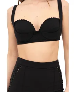 Топ без рукавов Elisabetta Franchi, черный