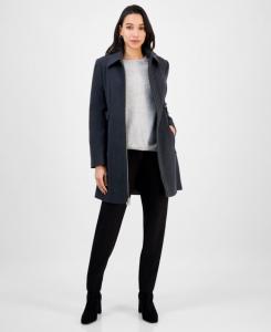 Женское пальто с воротником и застежкой-молнией спереди Michael Kors, Dark Charcoal