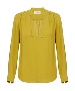 Стильное платье из 100% натуральной кожи. Elisabetta Franchi, зеленый