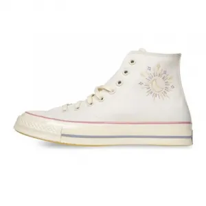 Converse Женские белые туфли Chuck 70 из износостойкого парусинового материала с высоким берцем