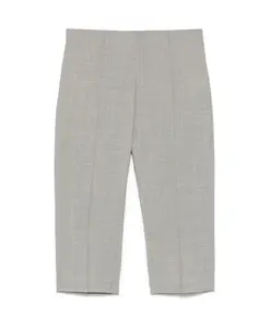 Светло-Серые укороченные брюки с боковой молнией Armarium, серый