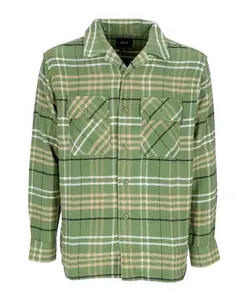 Клетчатая фланелевая рубашка с воротником Huf, зеленый