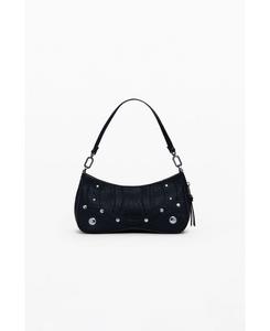 Маленькая женская сумка из искусственной кожи с вышивкой Desigual, Black