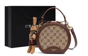 Тканевая маленькая круглая сумка, сумка через плечо, кроссбоди, женская повседневная сумка Regular Coffee C°BANNER