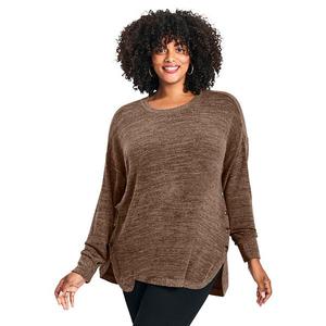 Женский топ Hacci с пуговицами плюс-сайз Avenue, Chestnut